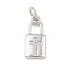 Brass Micro Pave Clear Cubic Zirconia Pendants KK-G544-08P-01-1