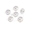 Transparent Glass European Beads GPDL-N004-D14mm-A01-1