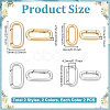 8Pcs 4 Styles Brass Spring Gate Rings KK-UN0005-38-3