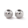 Non-Tarnish Textured 304 Stainless Steel Beads STAS-P306-01B-P-2