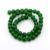 Dyed Natural White Jade Round Bead Strands G-J285-18-2
