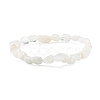 Natural Rainbow Moonstone Nuggets Beads Stretch Bracelet for Her BJEW-JB06951-09-1