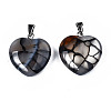 Natural Dragon Veins Agate Pendants G-N0325-14B-2