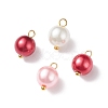 Glass Pearl Pendants PALLOY-JF01880-05-1