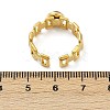 316 Stainless Steel with Natural Mixed Gemstone Cuff Rings RJEW-Z098-01G-12-5