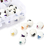 80Pcs 8 Colors Christmas Opaque Glass Beads EGLA-YW0001-06-5