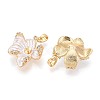 Spray Painted Brass Pave Cubic Zirconia Peg Bails KK-T072-29G-2