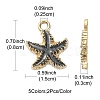 10Pcs 5 Colors Alloy Enamel Pendants ENAM-YW0002-66-3