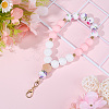 1Pc Silicone & Wood Pendant Decorations HJEW-BM0001-61E-4