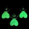 Heart Angel Luminous Acrylic Pendant Decoration HJEW-JM03806-02-2