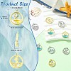 11Pcs 11 Colors Alloy Glass Pendants FIND-CJ0004-97-2