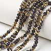 Electroplate Transparent Glass Beads Strands EGLA-A034-T4mm-O16-1