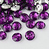 2-Hole Taiwan Acrylic Rhinestone Flat Round Buttons BUTT-F015-11.5mm-05-1