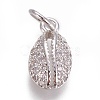 Brass Micro Pave Cubic Zirconia Charms ZIRC-E145-80P-1