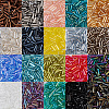 3000Pcs 20 Colors Glass Bugle Beads SEED-PA0001-02-1