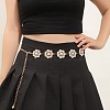 Alloy Crystal Rhinestone with Imitation Pearl Flower Link Chain Belly Belts for Women FS-WGCF5A6-01-3