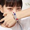 7Pcs 7 Style Word Independent Free Polymer Clay Heishi Surfer Stretch Bracelets Set BJEW-SW00039-3