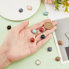 12Pcs 12 Styles Gemstone Connector Charms PALLOY-AB00052-3