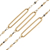 304 Stainless Steel Enamel Dapped Chain Oval Link Chains CHS-K021-15G-04-1