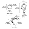 30Pcs Zinc Alloy Lobster Claw Clasps FIND-YW0003-81P-3