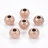 Ion Plating(IP) 304 Stainless Steel Textured Beads STAS-I081-8mm-04RG-1