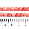Synthetic Shell Dyed Carved Beads Strands SHEL-C008-01-4
