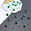 70Pcs Diamond Shaped Cubic Zirconia Pointed Back Cabochons ZIRC-GA0001-04-4