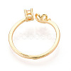 Flower Brass Micro Pave Cubic Zirconia Cup Peg Ring Settings X-KK-N274-15G-3