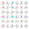 80Pcs Half Rainbow Plated Glass Beads EGLA-TA0013-04A-1