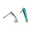 Ion Plating(IP) 304 Stainless Steel Stud Earring Findings STAS-H467-05M-3
