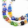 Handmade Millefiori Glass Bead Strands LAMP-N029-017A-08-3