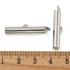 Brass Slide On End Clasp Tubes KK-N254-119P-04-3