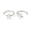 Brass Cuff Earrings EJEW-L234-032P-1