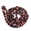 Natural Rhodonite Chip Bead Strands G-M205-24-3