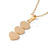 Natural Shell Heart Stud Earrings & Pendant Necklace SJEW-G080-01G-3