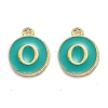 Golden Plated Alloy Enamel Charms X-ENAM-Q437-15O-1