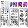 3Pcs Plastic Nail Art Image Templates AJEW-PH0006-64-1