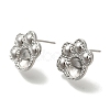 Brass Stud Earring Findings KK-K388-09P-2