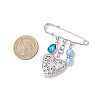 2Pcs 2 Styles Iron Safety Pins JEWB-BR00189-5