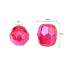 AB Color Plated Eco-Friendly Transparent Acrylic Beads TACR-CJ0001-13-2