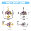 32Pcs 8 Styles Alloy European Dangle Charms FIND-FH0006-05-2
