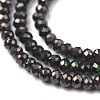 Electroplate Glass Beads Strands GLAA-F079-A-FP10-2
