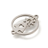 201 Stainless Steel Laser Cut Connector Charms STAS-R132-14P-2