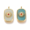 Natural Amazonite & Red Agate Pendants KK-P184-01A-08G-1