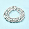 Electroplated Natural Lava Rock Beads Strands G-G984-08S-3