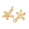 Brass Micro Pave Clear Cubic Zirconia Charms KK-Q085-02I-G-2