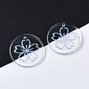 Transparent Resin Pendants RESI-N030-004D-4
