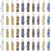 40Pcs 10 Styles Natural Mixed Gemstone Pendants G-SC0003-10-1