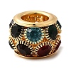Brass Rhinestone Round Beads KK-D295-04G-02-1