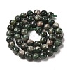 Natural Green Quartz Round Beads Strands G-Q171-D02-02-3